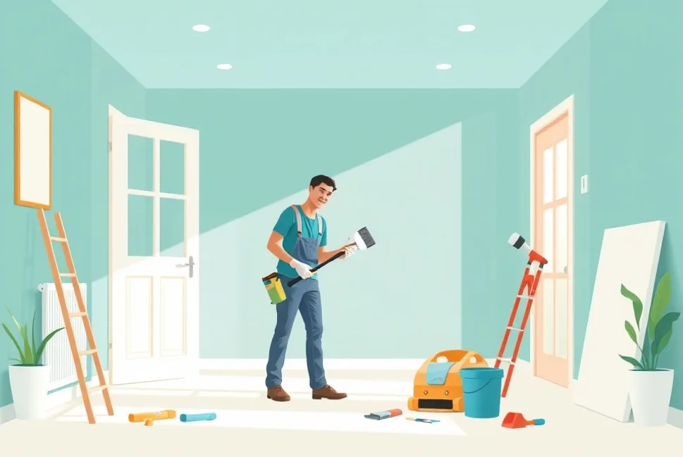 Intérieur rénové après travaux de peinture à Champigny-sur-Marne